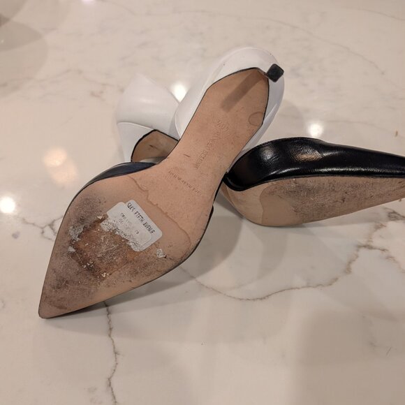 Manolo Blahnik 40.5 blk/white - Picture 2 of 3